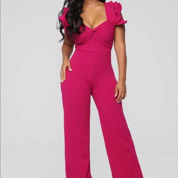 Fashion Nova Pants - Frill the Room Jumpsuit